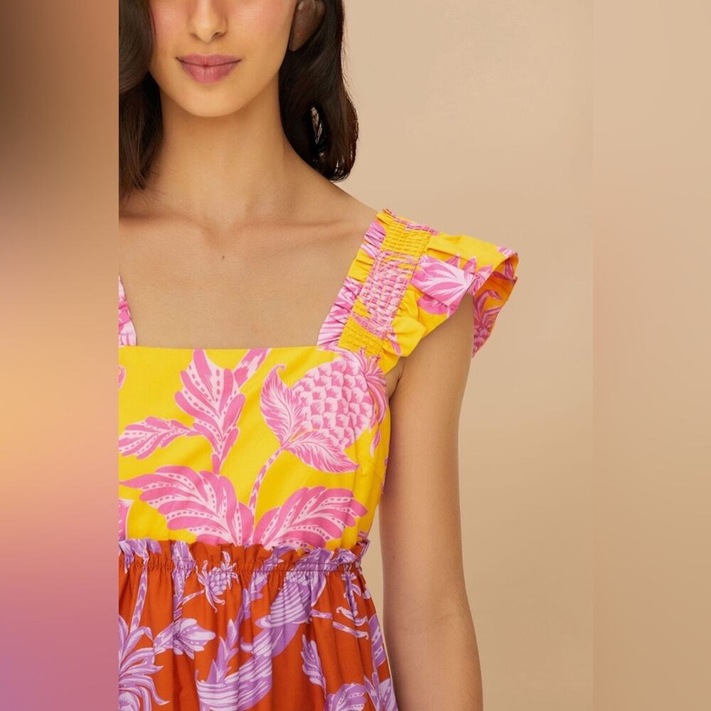 Farm Rio NEW Mixed Tropical Swing Mini Dress S - Picture 2 of 6
